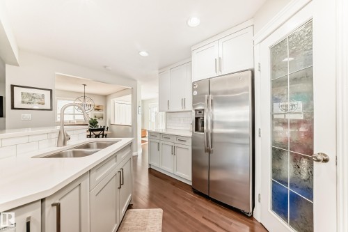 20448 56 Avenue, Edmonton, AB - Indoor Photo Showing Kitchen With Double Sink With Upgraded Kitchen