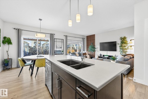 1803 Dumont Crescent, Edmonton, AB - Indoor Photo Showing Kitchen With Double Sink