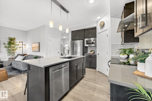 1803 Dumont Crescent, Edmonton, AB - Indoor Photo Showing Kitchen With Stainless Steel Kitchen With Upgraded Kitchen