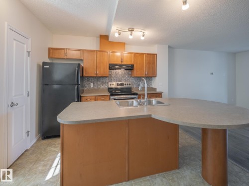 127 2051 Towne Centre Boulevard, Edmonton, AB - Indoor Photo Showing Kitchen With Double Sink