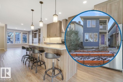8540 89 Street, Edmonton, AB - Indoor Photo Showing Kitchen With Upgraded Kitchen