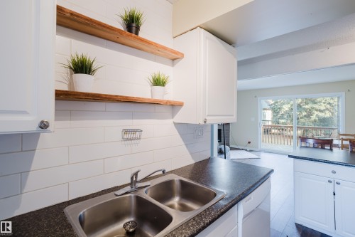 14612 121 Street, Edmonton, AB - Indoor Photo Showing Kitchen With Double Sink