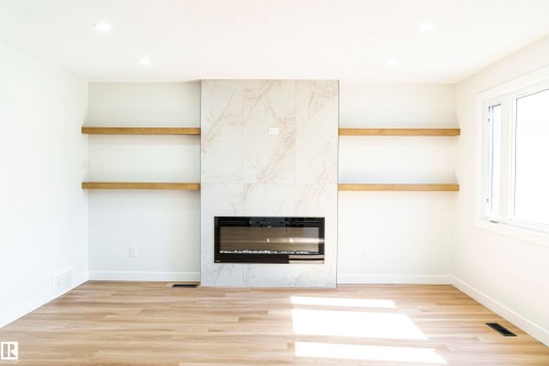 3710 41 Avenue, Edmonton, AB - Indoor Photo Showing Other Room With Fireplace