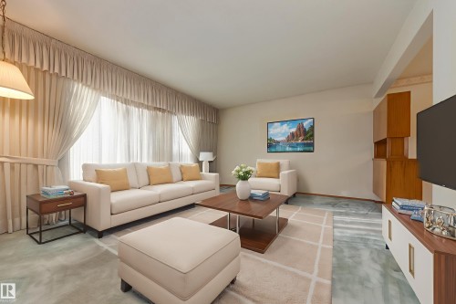 7620 136 Avenue, Edmonton, AB - Indoor Photo Showing Living Room