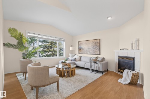 16233 131A Street, Edmonton, AB - Indoor Photo Showing Living Room With Fireplace