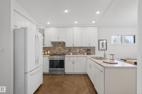 16233 131A Street, Edmonton, AB - Indoor Photo Showing Kitchen With Double Sink With Upgraded Kitchen