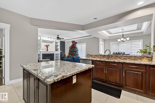 1232 Cunningham Drive, Edmonton, AB - Indoor Photo Showing Kitchen With Upgraded Kitchen