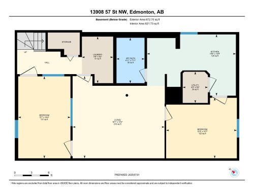 Basement Floor Plan - 13908 57 Street, Edmonton, AB - Other