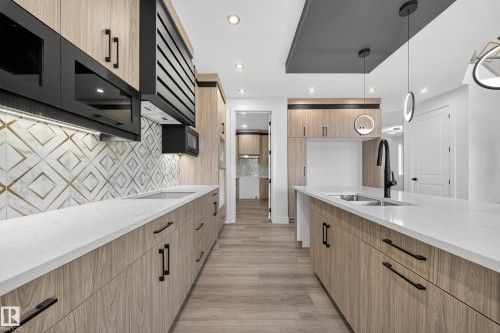 2010 Collip Crescent, Edmonton, AB - Indoor Photo Showing Kitchen With Double Sink With Upgraded Kitchen