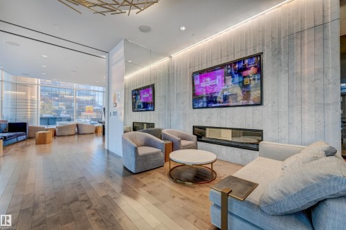 4501 10360 102 Street, Edmonton, AB - Indoor With Fireplace