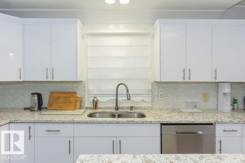 9738 152 Street, Edmonton, AB - Indoor Photo Showing Kitchen With Double Sink With Upgraded Kitchen
