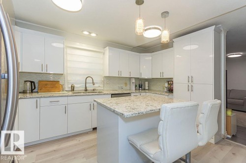 9738 152 Street, Edmonton, AB - Indoor Photo Showing Kitchen With Upgraded Kitchen