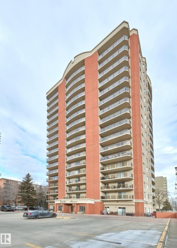 605 9741 110 Street Nw, Edmonton, AB - Outdoor With Balcony With Facade