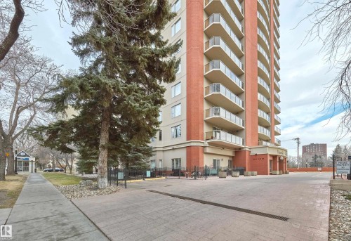 605 9741 110 Street Nw, Edmonton, AB - Outdoor With Balcony With Facade