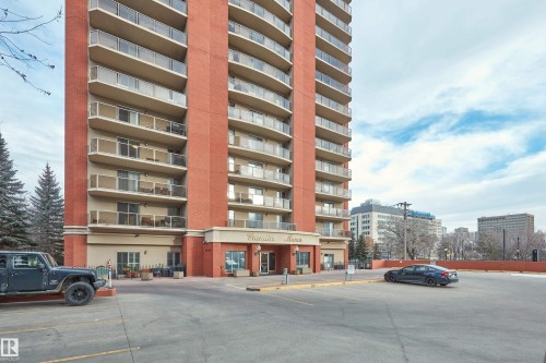 605 9741 110 Street Nw, Edmonton, AB - Outdoor With Balcony With Facade
