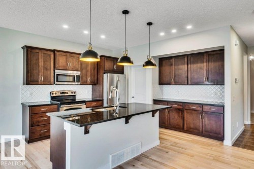 237 Sheppard Circle, Leduc, AB - Indoor Photo Showing Kitchen With Upgraded Kitchen