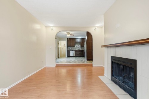 7 Gareth Place, St. Albert, AB - Indoor Photo Showing Living Room With Fireplace