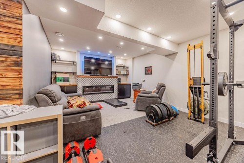 114 Radcliffe Wynd, Fort Saskatchewan, AB - Indoor With Fireplace