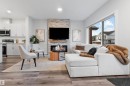 18955 29 Avenue, Edmonton, AB  - Indoor Photo Showing Living Room With Fireplace 