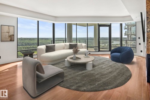 1200 11933 Jasper Avenue, Edmonton, AB - Indoor Photo Showing Living Room