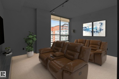 1200 11933 Jasper Avenue, Edmonton, AB - Indoor Photo Showing Living Room
