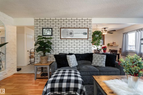 8207 169 Street, Edmonton, AB - Indoor Photo Showing Living Room With Fireplace