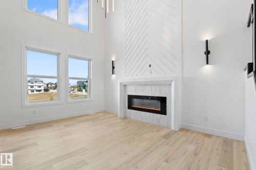 8512 181 Avenue, Edmonton, AB - Indoor Photo Showing Living Room With Fireplace