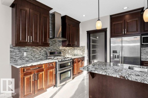 20503 58 Avenue, Edmonton, AB - Indoor Photo Showing Kitchen With Upgraded Kitchen