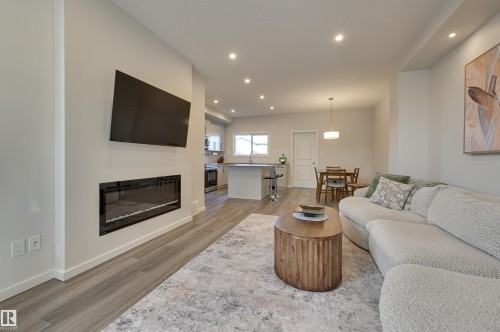 163 Canter Wynd, Sherwood Park, AB - Indoor Photo Showing Living Room With Fireplace