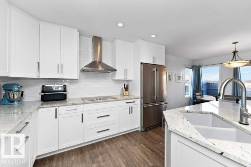 8220 Shaske Place, Edmonton, AB - Indoor Photo Showing Kitchen With Double Sink With Upgraded Kitchen