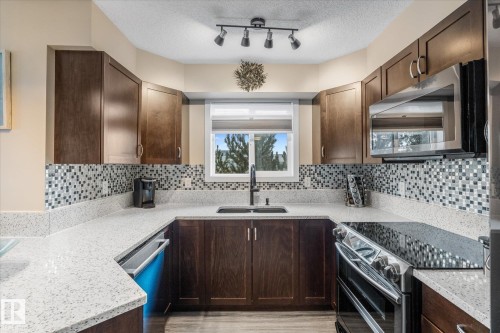 303 396 Silver Berry Road, Edmonton, AB - Indoor Photo Showing Kitchen With Upgraded Kitchen