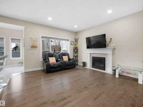 8716 Carson Way, Edmonton, AB - Indoor Photo Showing Living Room With Fireplace