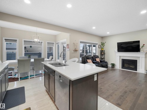 8716 Carson Way, Edmonton, AB - Indoor With Fireplace