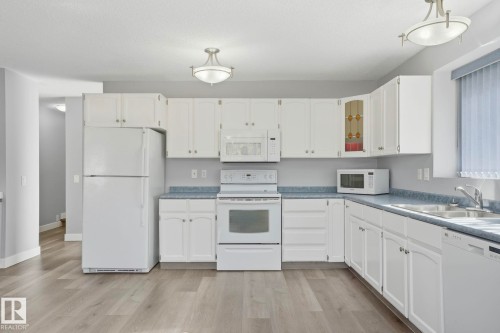 14208 30 Street, Edmonton, AB - Indoor Photo Showing Kitchen With Double Sink