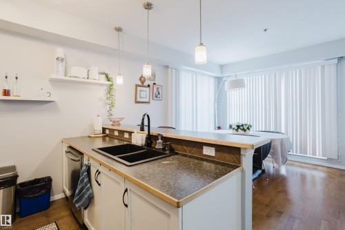 140 4827 104A Street, Edmonton, AB - Indoor Photo Showing Kitchen With Double Sink
