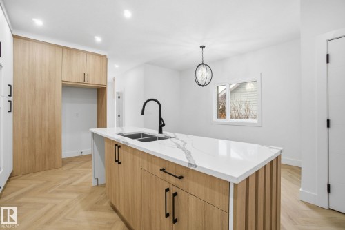 10919 79 Avenue, Edmonton, AB - Indoor Photo Showing Kitchen With Double Sink