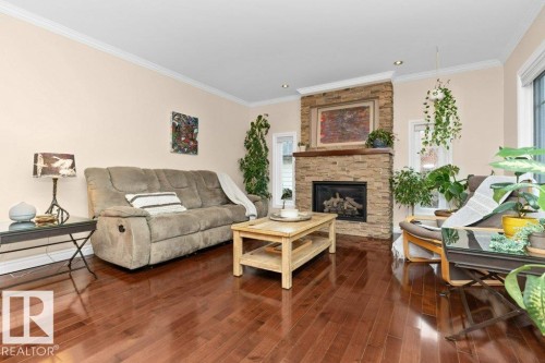 11317 103 Street, Edmonton, AB - Indoor Photo Showing Living Room With Fireplace