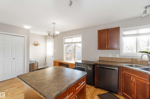 5807 Sutter Pl, Edmonton, AB - Indoor Photo Showing Kitchen With Double Sink