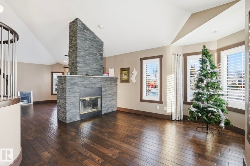 10 Eldorado Drive, St. Albert, AB - Indoor Photo Showing Living Room With Fireplace