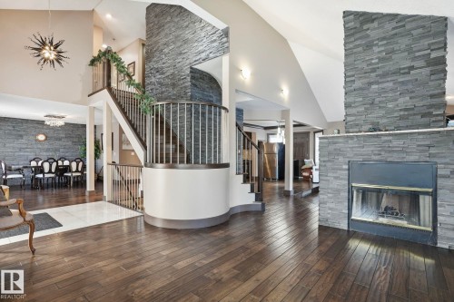 10 Eldorado Drive, St. Albert, AB - Indoor Photo Showing Living Room With Fireplace