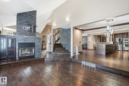 10 Eldorado Drive, St. Albert, AB - Indoor Photo Showing Living Room With Fireplace