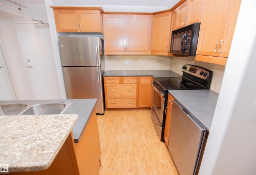 325 7510 89 Street, Edmonton, AB - Indoor Photo Showing Kitchen With Stainless Steel Kitchen
