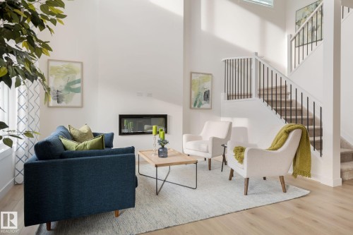 4019 208 Street, Edmonton, AB - Indoor With Fireplace