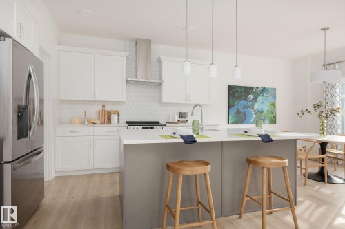 4019 208 Street, Edmonton, AB - Indoor Photo Showing Kitchen With Upgraded Kitchen