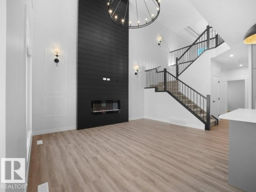 3310 Chickadee Dr, Edmonton, AB - Indoor With Fireplace