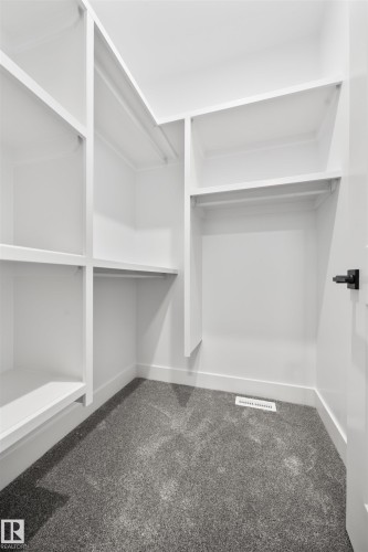 Walk in closet with dark colored carpet - 3164 Magpie Way, Edmonton, AB - Indoor With Storage