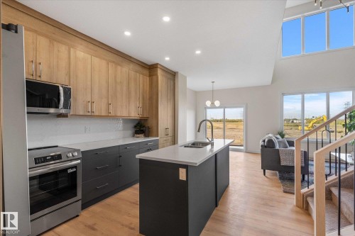 2013 154 Avenue, Edmonton, AB - Indoor Photo Showing Kitchen With Double Sink