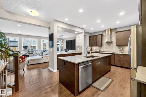 17838 60A Street, Edmonton, AB - Indoor Photo Showing Kitchen With Double Sink With Upgraded Kitchen