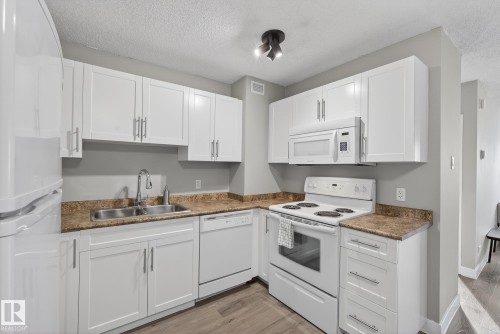 308 9710 105 Street, Edmonton, AB - Indoor Photo Showing Kitchen With Double Sink