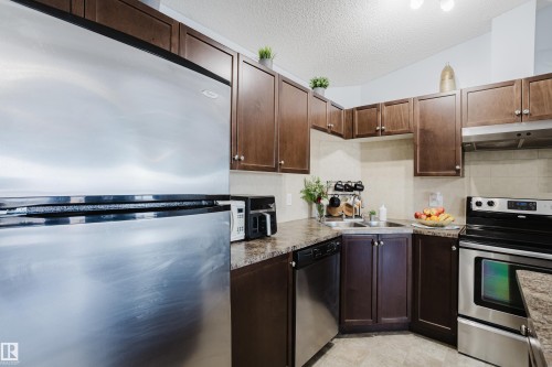 7412 7327 South Terwillegar Drive, Edmonton, AB - Indoor Photo Showing Kitchen With Stainless Steel Kitchen With Double Sink